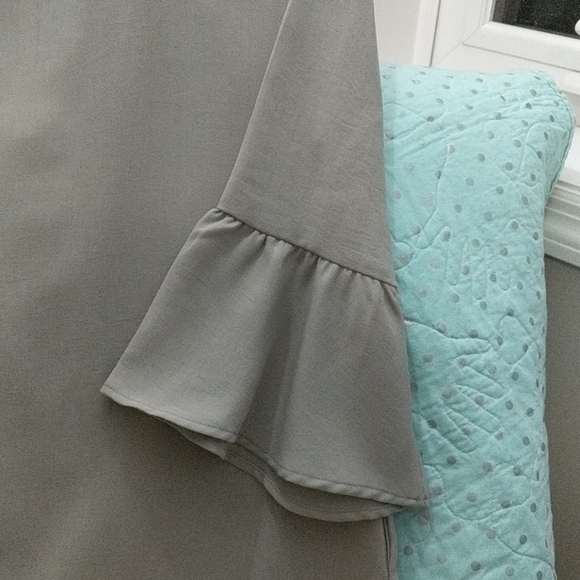 Dress with bell sleeves, tie neck in back - Picture 2 of 6